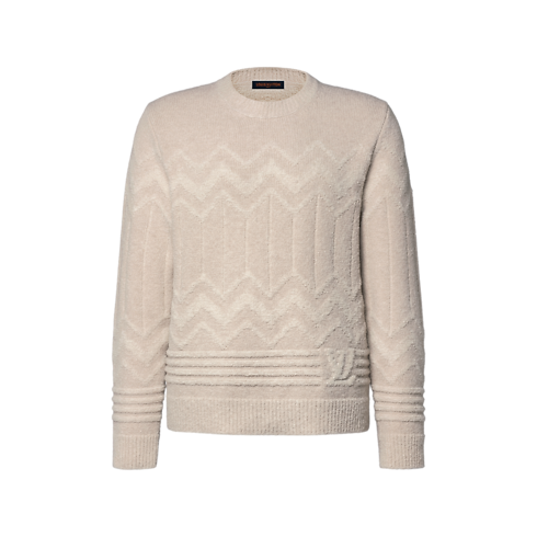 Langärmliger Jacquard-Pullover mit Signatur in Herren's Ready to Wear Vollständige Ready to Wear collections by Louis Vuitton (Zoom)