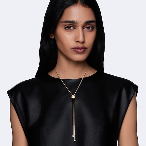 Le Damier de Louis Vuitton langer Anhänger, Gelbgold und Diamanten in Schmuck's Kategorien Halsketten und Anhänger collections by Louis Vuitton (Zoom)