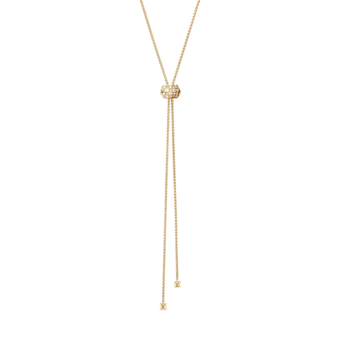 Le Damier de Louis Vuitton langer Anhänger, Gelbgold und Diamanten in Schmuck's Kategorien Halsketten und Anhänger collections by Louis Vuitton (Zoom)