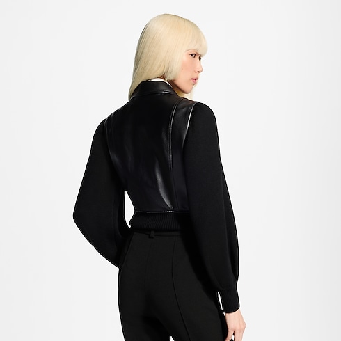 Lederjacke mit Strickärmeln in Damen's Ready to Wear Mäntel und Jacken collections by Louis Vuitton (Zoom)
