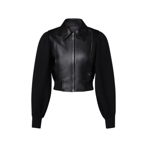 Lederjacke mit Strickärmeln in Damen's Ready to Wear Mäntel und Jacken collections by Louis Vuitton (Zoom)
