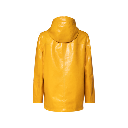 Lederparka mit LV Signatur Rückansicht