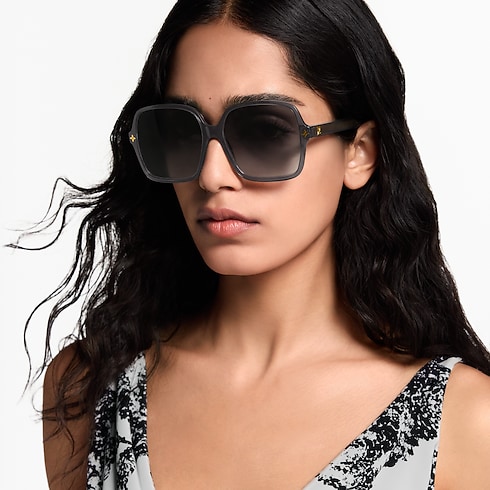 Lunettes de soleil carrées LV Aura S00 in Femme's Accessoires Lunettes collections by Louis Vuitton (Zoom produit)