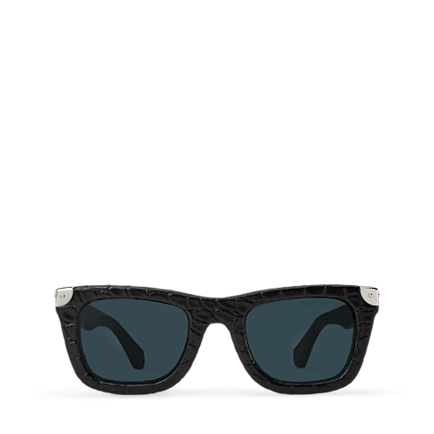 Lunettes de soleil en cuir de crocodile LV Héritage vue intérieure