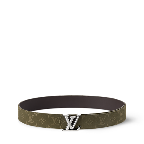 LV Dimension Monogram Surplus Wendegürtel aus Baumwolle 40 mm Frontansicht
