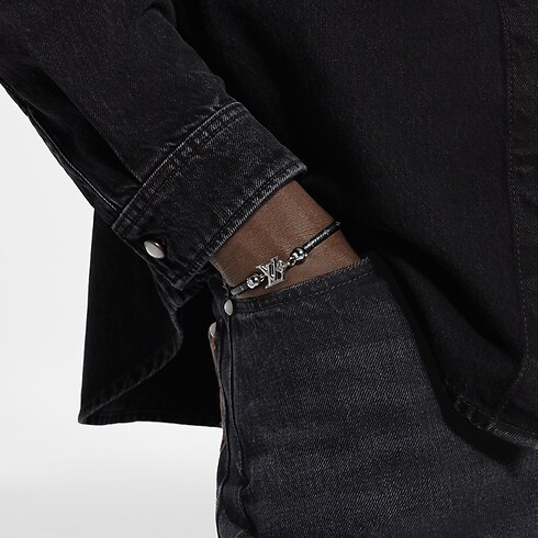 LV Flower Armband Monogram Eclipse Canvas in Herren's Modeschmuck Armbänder collections by Louis Vuitton (Zoom)