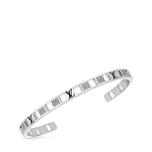 Manchette à découpes Damier Staples S00 in Homme's Bijoux Bracelets collections by Louis Vuitton (Zoom produit)