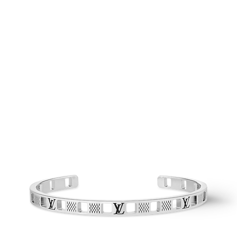 Manchette à découpes Damier Staples S00 in Homme's Bijoux Bracelets collections by Louis Vuitton (Zoom produit)
