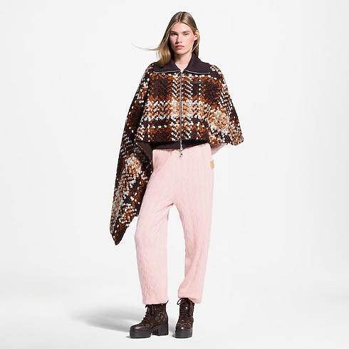 Manteau cape asymétrique en tweed tartan in Femme's Prêt-à-porter Manteaux et vestes collections by Louis Vuitton (Zoom produit)