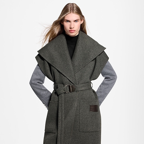 Manteau croisé sans manches à col châle in Femme's Prêt-à-porter Manteaux et vestes collections by Louis Vuitton (Zoom produit)