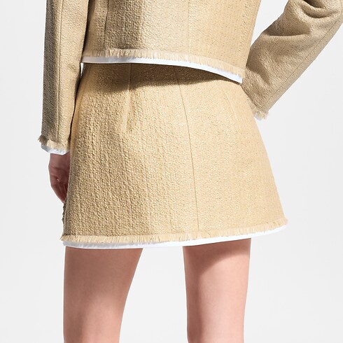 Mini-jupe en tweed façon raphia in Femme's Prêt-à-porter Jupes et shorts collections by Louis Vuitton (Zoom produit)