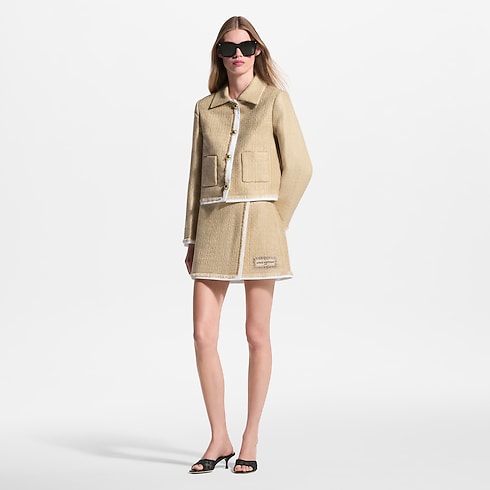 Mini-jupe en tweed façon raphia in Femme's Prêt-à-porter Jupes et shorts collections by Louis Vuitton (Zoom produit)