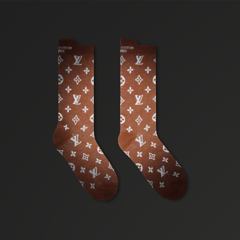 Monogram Reflective Socken S00 in Herren's Accessoires Hüte, Mützen und Handschuhe collections by Louis Vuitton