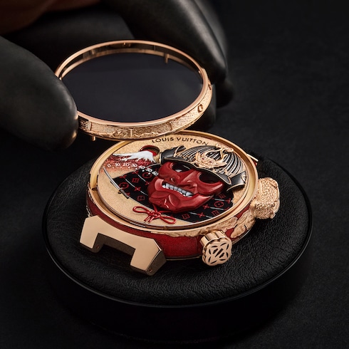 Montre Tambour Bushido Automate, manuelle, 46,8 mm, or rose in Montres's Toutes les montres } collections by Louis Vuitton
