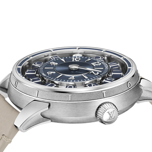 Montre Tambour Spin Time Air, Automatique, 42,5 mm, or blanc in Montres's Toutes les montres } collections by Louis Vuitton (Zoom produit)