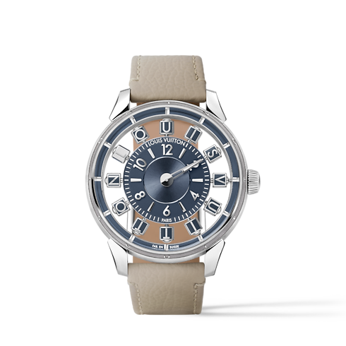 Montre Tambour Spin Time Air, Automatique, 42,5 mm, or blanc in Montres's Toutes les montres } collections by Louis Vuitton (Zoom produit)