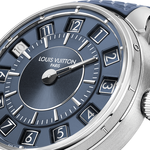 Montre Tambour Spin Time, Automatique, 39,5 mm, or blanc in Montres's Toutes les montres } collections by Louis Vuitton (Zoom produit)