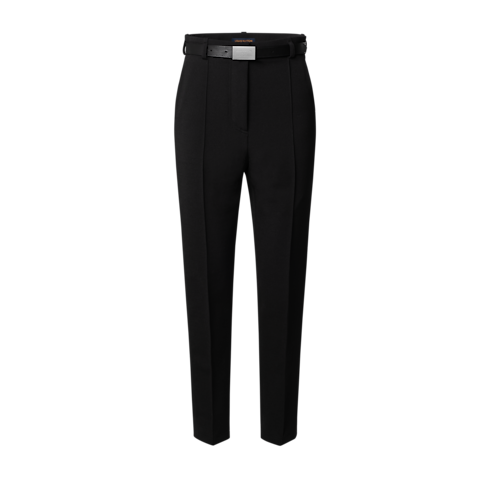 Pantalon à ceinture et détails de coutures vue de face