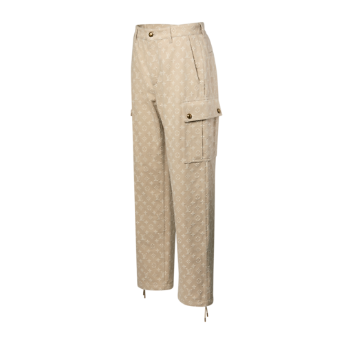 Pantalon cargo d’hiver en denim Monogram Jacquard in Homme's Prêt-à-porter Tout le prêt-à-porter collections by Louis Vuitton (Zoom produit)