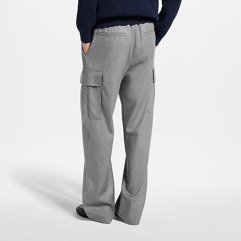 Pantalon cargo habillé à cordon en soie et cachemire in Homme's Prêt-à-porter Tout le prêt-à-porter collections by Louis Vuitton (Zoom produit)