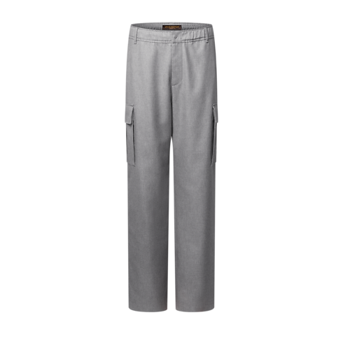 Pantalon cargo habillé à cordon en soie et cachemire in Homme's Prêt-à-porter Tout le prêt-à-porter collections by Louis Vuitton (Zoom produit)