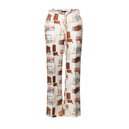 Pantalon de pyjama à imprimé malle in Femme's Prêt-à-porter Pantalons et shorts collections by Louis Vuitton (Zoom produit)