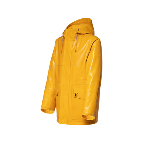 Parka en cuir à signature LV vue latérale