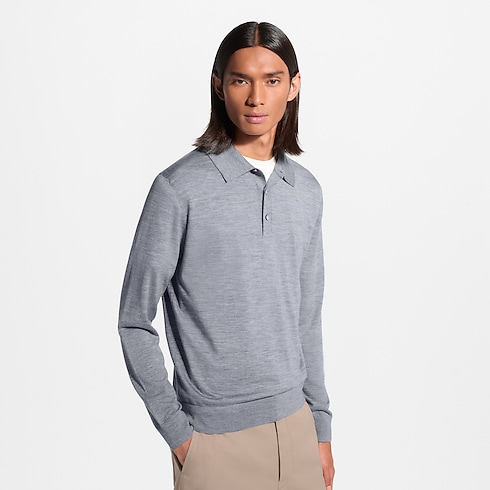 Polo manches longues en laine, soie et cachemire in Homme's Prêt-à-porter Tout le prêt-à-porter collections by Louis Vuitton (Zoom produit)