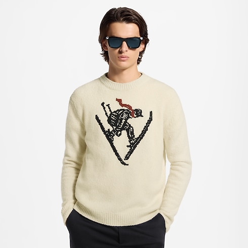 Pull à motif emblématique en intarsia in Homme's Prêt-à-porter Tout le prêt-à-porter collections by Louis Vuitton (Zoom produit)