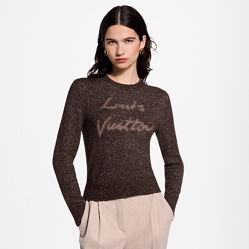 Pull à signature cursive in Femme's Prêt-à-porter Maille collections by Louis Vuitton (Zoom produit)