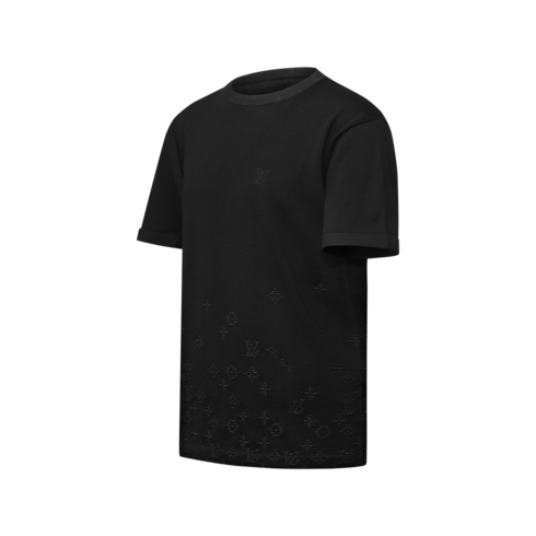 Pull col rond à manches courtes en jacquard dégradé in Homme's Prêt-à-porter Maille et sweatshirts collections by Louis Vuitton (Zoom produit)