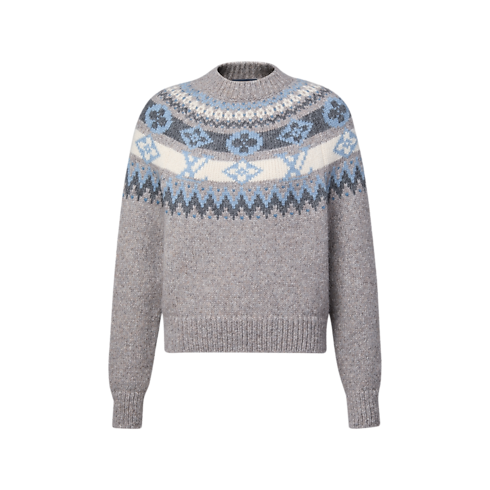 Pull en maille alpine vue de face