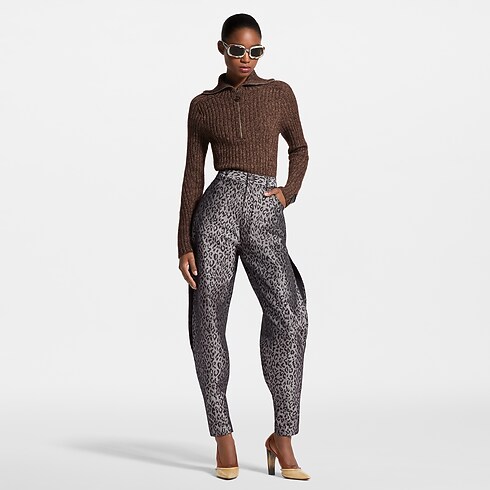 Pullover aus Rippstrick mit kurzem Reissverschluss in Damen's Ready to Wear T-Shirts und Sweatshirts collections by Louis Vuitton (Zoom)