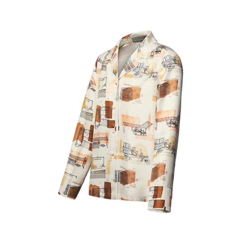 Schlafanzughemd mit Koffer-Motiv in Damen's Ready to Wear Oberteile und Blusen collections by Louis Vuitton (Zoom)