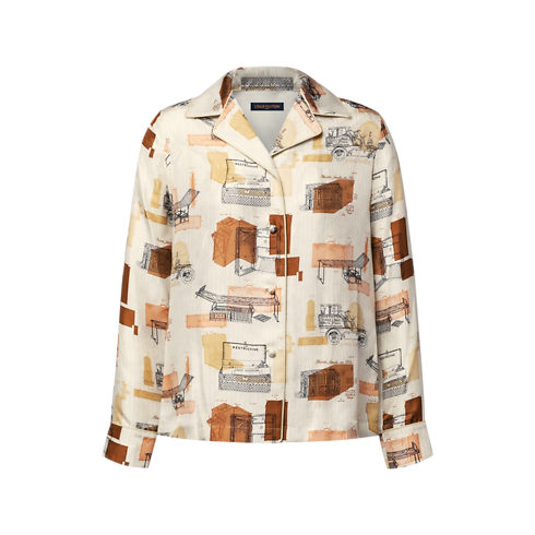 Schlafanzughemd mit Koffer-Motiv in Damen's Ready to Wear Oberteile und Blusen collections by Louis Vuitton (Zoom)
