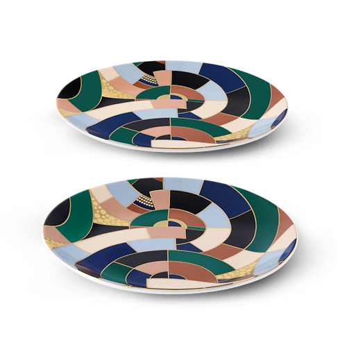 Set de 2 assiettes à pain Illusion in Malles, Voyage et Maison's Maison et Art de la Table Art de la table collections by Louis Vuitton (Zoom produit)