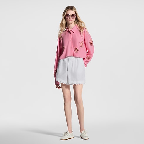 Short à bordures en broderie anglaise in Femme's Prêt-à-porter Jupes et shorts collections by Louis Vuitton (Zoom produit)