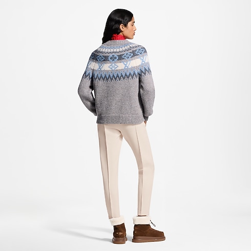 Strickpullover mit alpinem Motiv Ambiance-Ansicht