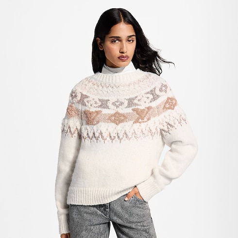 Strickpullover mit Pailletten und alpinem Motiv in Damen's Ready to Wear Oberteile und Blusen collections by Louis Vuitton (Zoom)