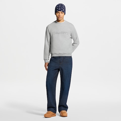 Sweat à signature réfléchissante in Homme's Prêt-à-porter Maille et sweatshirts collections by Louis Vuitton (Zoom produit)