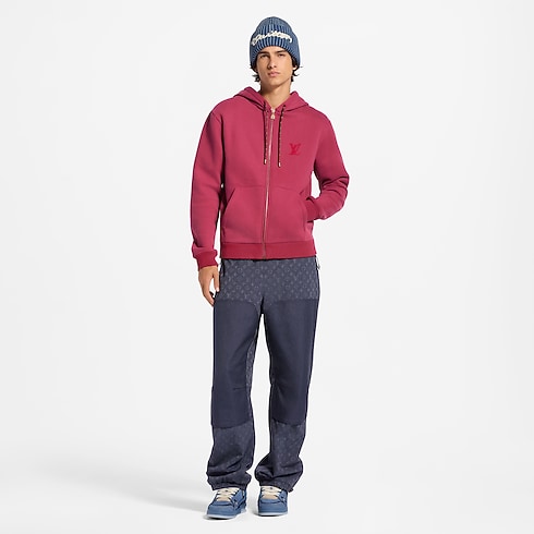 Sweat zippé à capuche et signature punch needle in Homme's Prêt-à-porter Tout le prêt-à-porter collections by Louis Vuitton (Zoom produit)