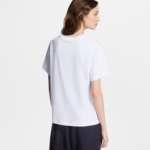 T-Shirt mit gestickter Signatur in Damen's Ready to Wear Tops collections by Louis Vuitton (Zoom)