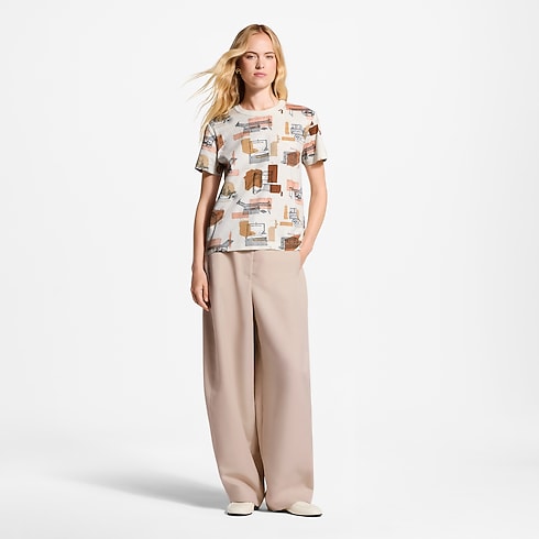 T-Shirt mit Koffer-Motiv in Damen's Ready to Wear T-Shirts und Sweatshirts collections by Louis Vuitton (Zoom)