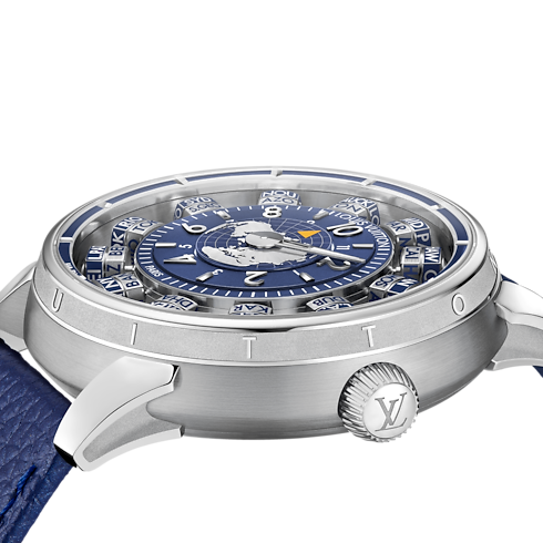 Tambour Spin Time Air Antipode, Automatic, 42.5mm, White gold in Montres's Toutes les montres } collections by Louis Vuitton (Zoom produit)