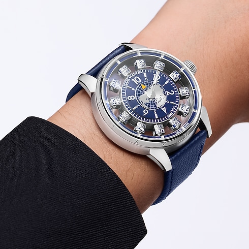 Tambour Spin Time Air Antipode, Automatic, 42.5mm, White gold in Montres's Toutes les montres } collections by Louis Vuitton (Zoom produit)