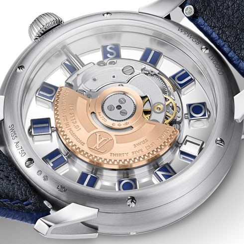 Tambour Spin Time Air, Automatic, 42.5mm, White gold in Montres's Toutes les montres } collections by Louis Vuitton (Zoom produit)