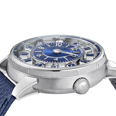 Tambour Spin Time Air, Automatic, 42.5mm, White gold in Montres's Toutes les montres } collections by Louis Vuitton (Zoom produit)