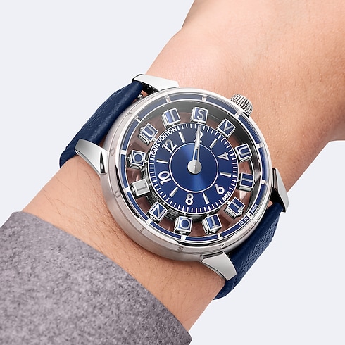 Tambour Spin Time Air, Automatic, 42.5mm, White gold in Montres's Toutes les montres } collections by Louis Vuitton (Zoom produit)