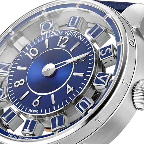 Tambour Spin Time Air, Automatic, 42.5mm, White gold in Montres's Toutes les montres } collections by Louis Vuitton (Zoom produit)