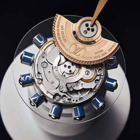 Tambour Spin Time Air, Automatic, 42.5mm, White gold in Montres's Toutes les montres } collections by Louis Vuitton